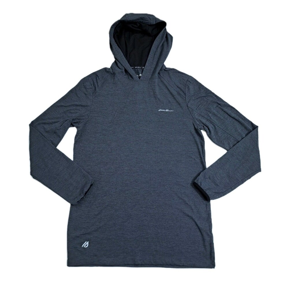 Eddie Bauer Hoodie Shirt Men's Small Lightweight Free Dry Spring Gray
